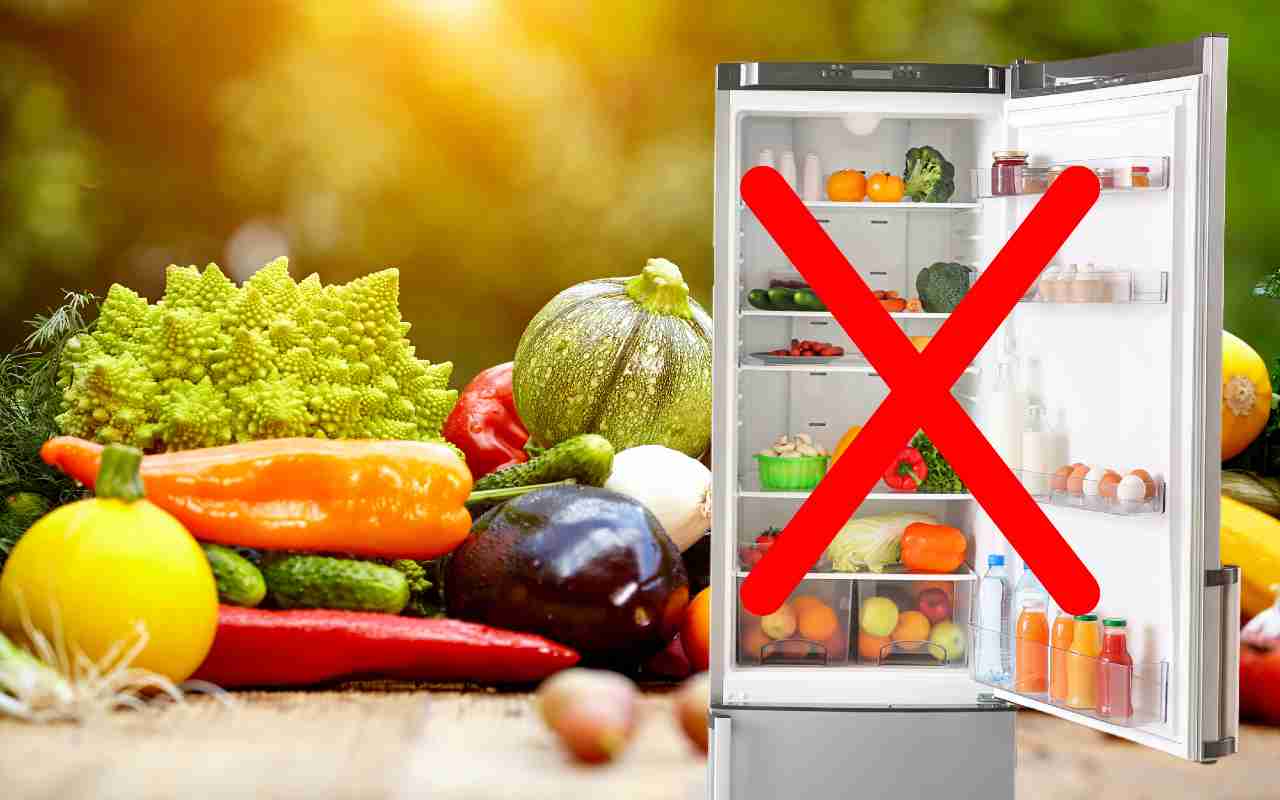 Le verdure non vanno in frigo