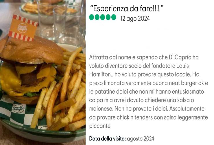 A Milano i burger del famoso attore