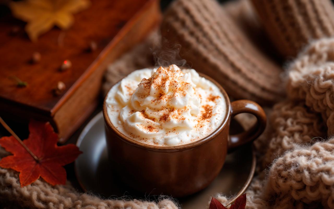 Una tazza di cappuccino con la schiuma